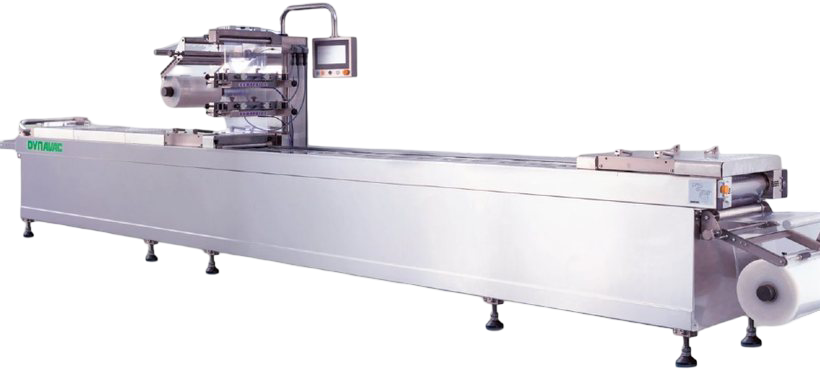 Mesin pengemas frozen food KOMAS DYNAVAC thermoforming roll-stock vakum