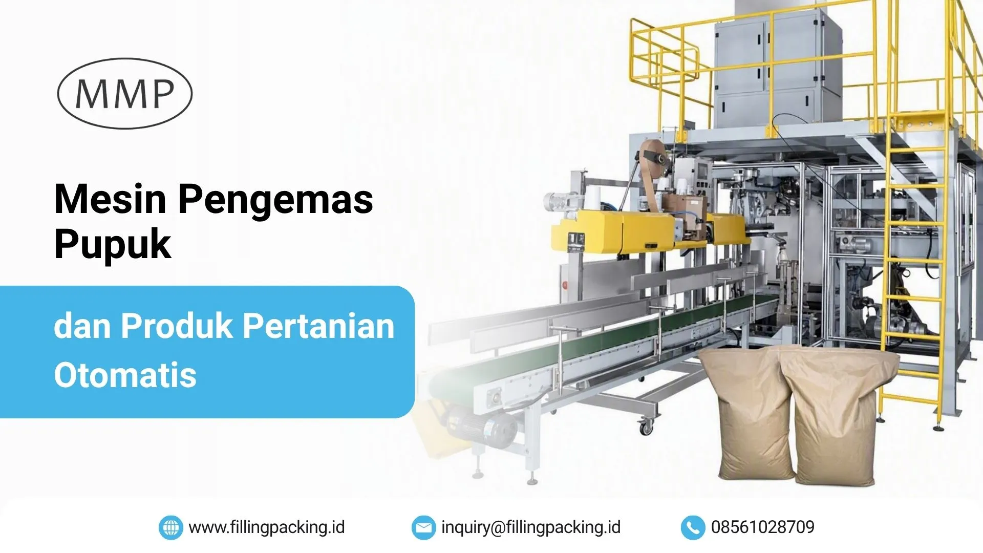 Banner mesin pengemas pupuk dan produk pertanian otomatis skala pabrik